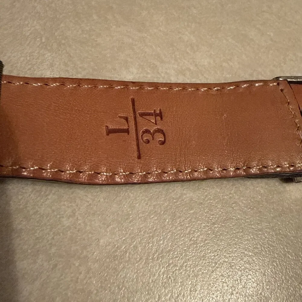 Brighton Men's Leather Belt 04800 Multi Color Band Silver Tone 34 ?Cowhide